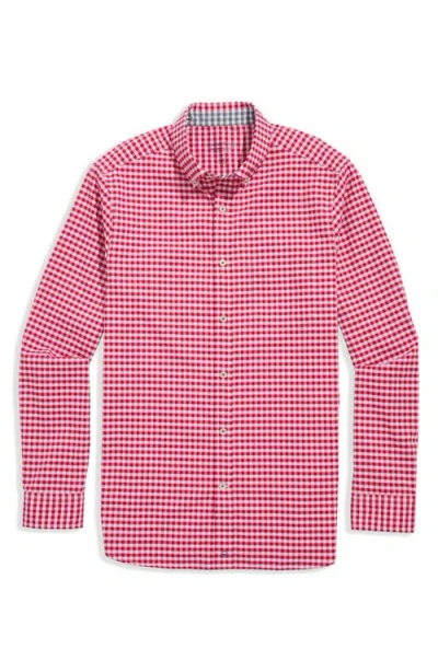 Vineyard Vines Classic Fit On-the-go Brrrº Gingham Button-down Shirt In Red