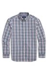 Vineyard Vines Classic Fit Tattersall Poplin Button-down Shirt In Palm Beach