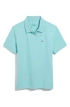 Vineyard Vines Classic Piqué Polo In Aqua Haze