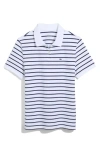 Vineyard Vines Classic Piqué Polo In B.stripe- White/navy