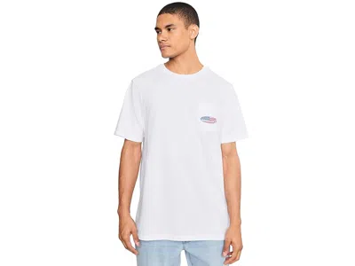 Vineyard Vines Classic Usa Surf Logo Short Leeve Tee Men's T Shirt White Cap: Xl