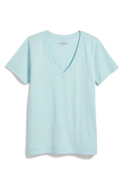 Vineyard Vines Clean Jersey V-neck T-shirt In Aqua Haze