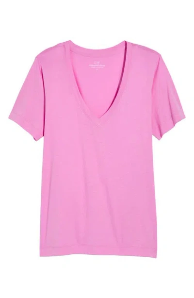Vineyard Vines Clean Jersey V-neck T-shirt In Black Raspberry