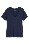 Vineyard Vines Clean Jersey V-neck T-shirt In Nautical Navy
