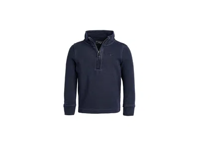 Vineyard Vines Coastline Garment Dye Q-zip (toddler/little Kids/big Kids) Boy's Sweatshirt Nautical Navy : 5 Little In Blue