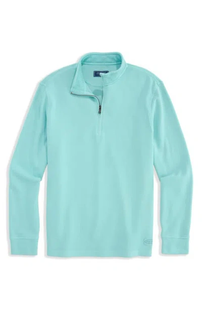 Vineyard Vines Coastline Quarter Zip Pullover In Blue