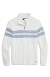 Vineyard Vines Coastline Quarter Zip Pullover In White