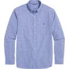 Vineyard Vines Cobia Check Featherweight Performance Button-down Shirt In Crystalblue