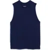 Vineyard Vines Cotton Blend Sleeveless Sweater In Nautical Navy