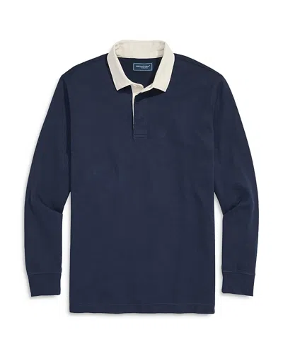 Vineyard Vines Cotton Solid Rugby Shirt In Blue