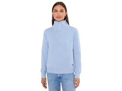 Vineyard Vines Dc 1/4 Zip Sweatshirt Women's Sweatshirt Jake Blue Heather: Lg, Rayon/spandex