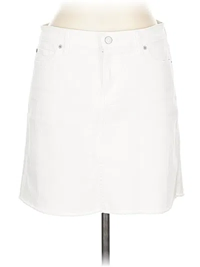 Pre-owned Vineyard Vines Denim Skirt In White