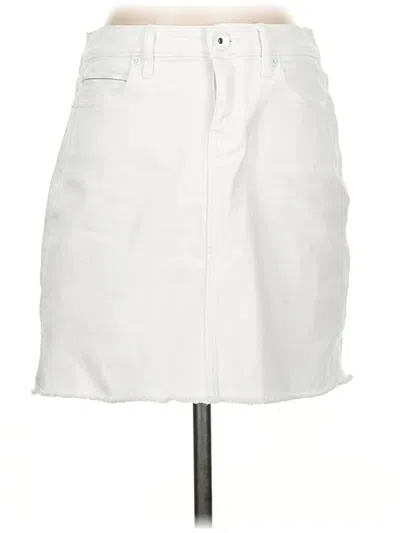 Pre-owned Vineyard Vines Denim Skirt In White