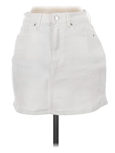 Pre-owned Vineyard Vines Denim Skirt In White