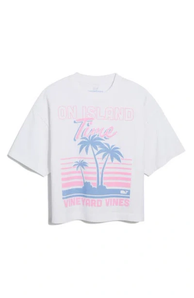 Vineyard Vines Distressed Graphic T-shirt In White