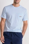 Vineyard Vines Dockside Autumn Wakes Pocket Graphic T-shirt In Blue