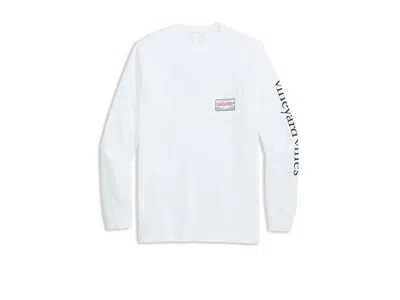 Vineyard Vines Dog Flying Presents Long Sleeve T-shirts In White