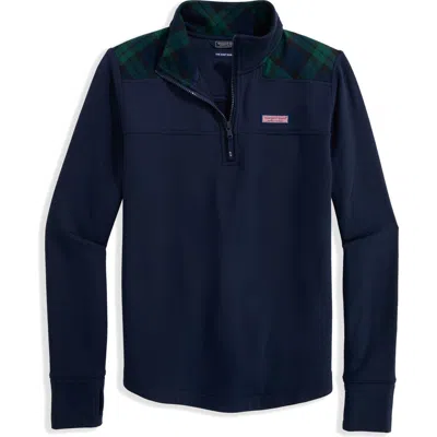 Vineyard Vines Dreamcloth Half Zip Pullover In Blue