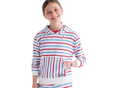 Vineyard Vines Dreamcloth Hoodie (toddler/little Kid/big Kid) Girl's Clothing Red/white/blue Stripe: 4t
