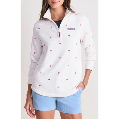 Vineyard Vines Dreamcloth Quarter Zip Pullover In White