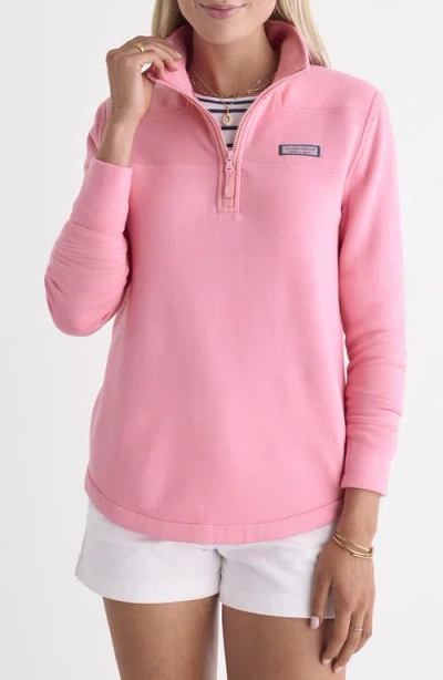 Vineyard Vines Dreamcloth Relaxed Half Zip Sweatshirt In Pink