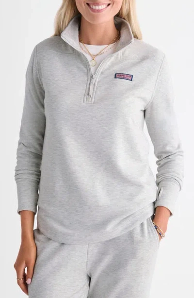 Vineyard Vines Dreamcloth Relaxed Half Zip Sweatshirt In White
