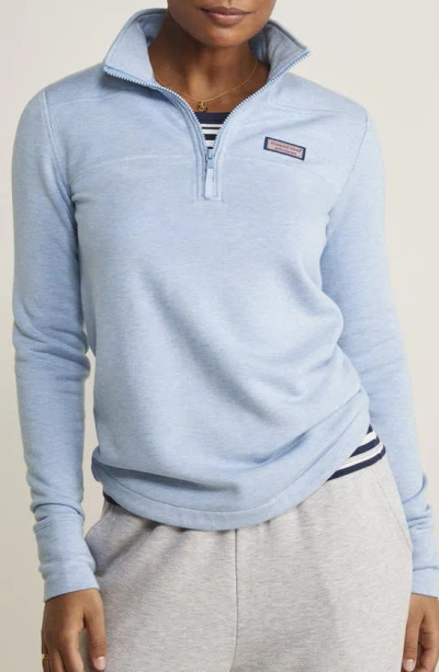 Vineyard Vines Dreamcloth Relaxed Half Zip Sweatshirt In Jake Blue Heather