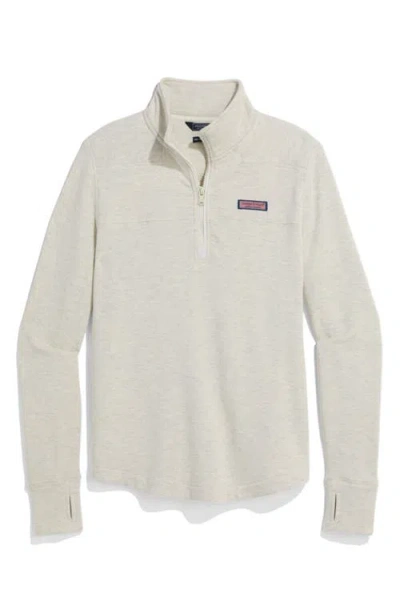 Vineyard Vines Dreamcloth Relaxed Half Zip Sweatshirt In Marsh Hthr Shimmer
