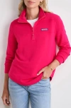 Vineyard Vines Dreamcloth Relaxed Half Zip Sweatshirt In Pink