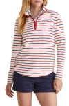 Vineyard Vines Dreamcloth Relaxed Half Zip Sweatshirt In Red/white/blue Stripe