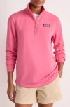 Vineyard Vines Dreamcloth Relaxed Half Zip Sweatshirt In Sunset Pink
