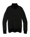 Vineyard Vines Dreamcloth Rib Mix Funnel Neck Sweater In Black