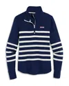 Vineyard Vines Dreamcloth Relaxed Half Zip Sweatshirt In Placed Sstripe Nn/m