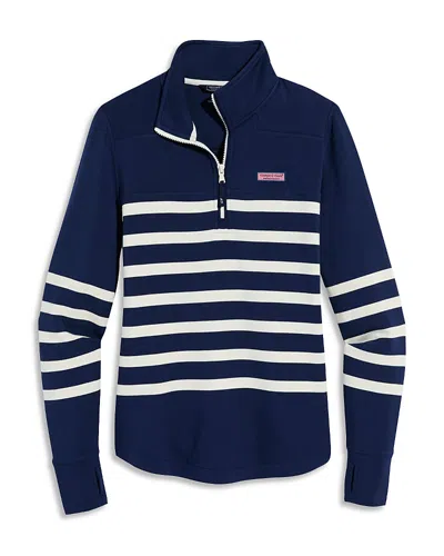Vineyard Vines Dreamcloth Relaxed Half Zip Sweatshirt In Placed Sstripe Nn/m