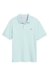 Vineyard Vines Edgartown Piqué Performance Polo In Aqua Haze