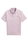 Vineyard Vines Edgartown Piqué Performance Polo In Pink Cloud