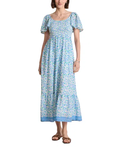 VINEYARD VINES ELLEN FLUTTER SLEEVE MAXI DRESS