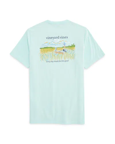 Vineyard Vines Everyday Marsh Sketch Cotton Pocket T-shirt In Blue