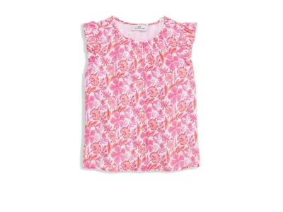 Vineyard Vines Evie Top (little Kid/big Kid) Girl's T Shirt Block Print Toucan : 5 Little Kid, Cotton/modal In Pink