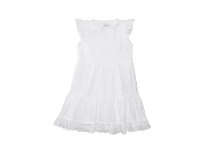 Vineyard Vines Eyelet Ruffle Dress (toddler/little Kid/big Kid) Girl's Dress White Cap : 7 Big Kid, Cotton