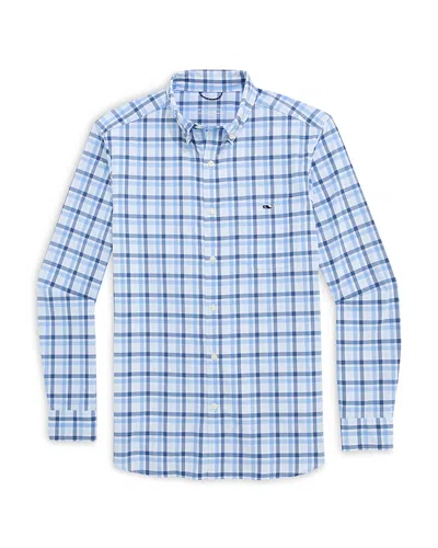 Vineyard Vines Featherweight Plaid Relaxed Button Down Shirt In Blue