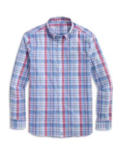 Vineyard Vines Firecracker Plaid Shirt In Blue