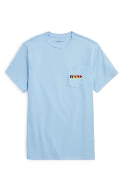 Vineyard Vines First Mate Cotton Graphic Pocket T-shirt In 456 Jake B