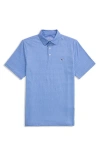 Vineyard Vines Fish Print Sankaty Performance Polo In Blue