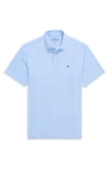 Vineyard Vines Fish Print Sankaty Performance Polo In Blue