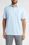 Vineyard Vines Fish Print Sankaty Performance Polo In Bonefish Jake Blue