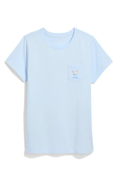 Vineyard Vines Flag Bouquet Cotton Graphic T-shirt In Blue