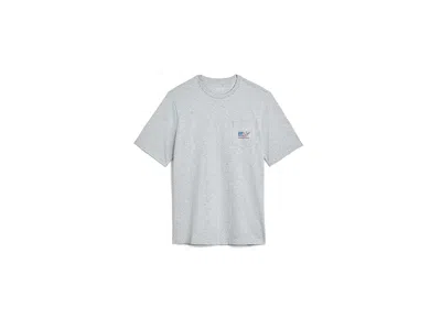 Vineyard Vines Flag Whale Short Sleeve T-shirts (toddler/little Kids/big Kids) Boy's T Shirt Grey Heather : Md (12- In Burgundy