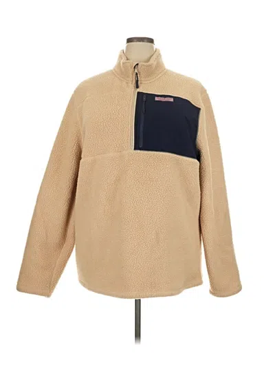 Pre-owned Vineyard Vines Fleece Jacket In Tan