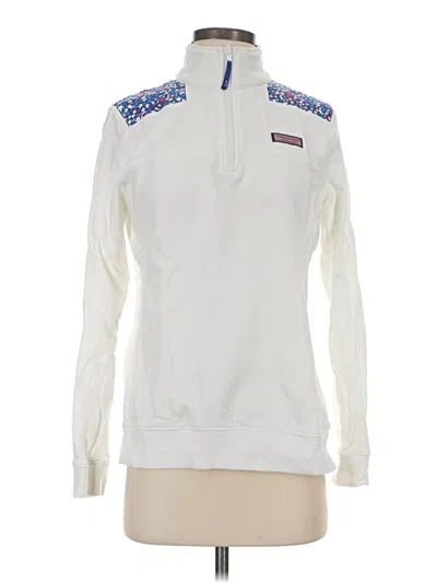 Pre-owned Vineyard Vines Fleece Jacket In White